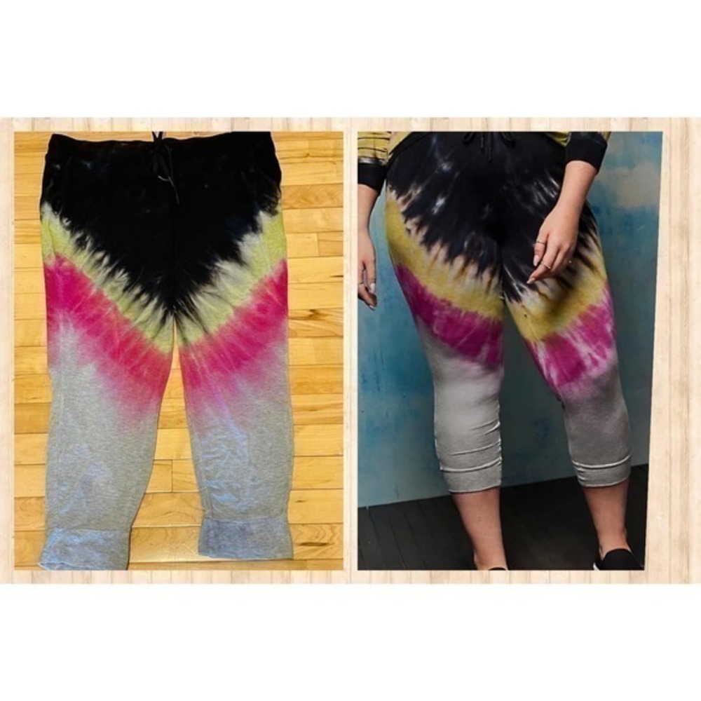 New Torrid 2 (2X 18/20) Lovesick Super Soft Tie Dye Crop Jogger Cuffed Leg Pants